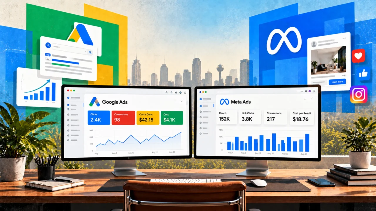 google facebook ad spend concept