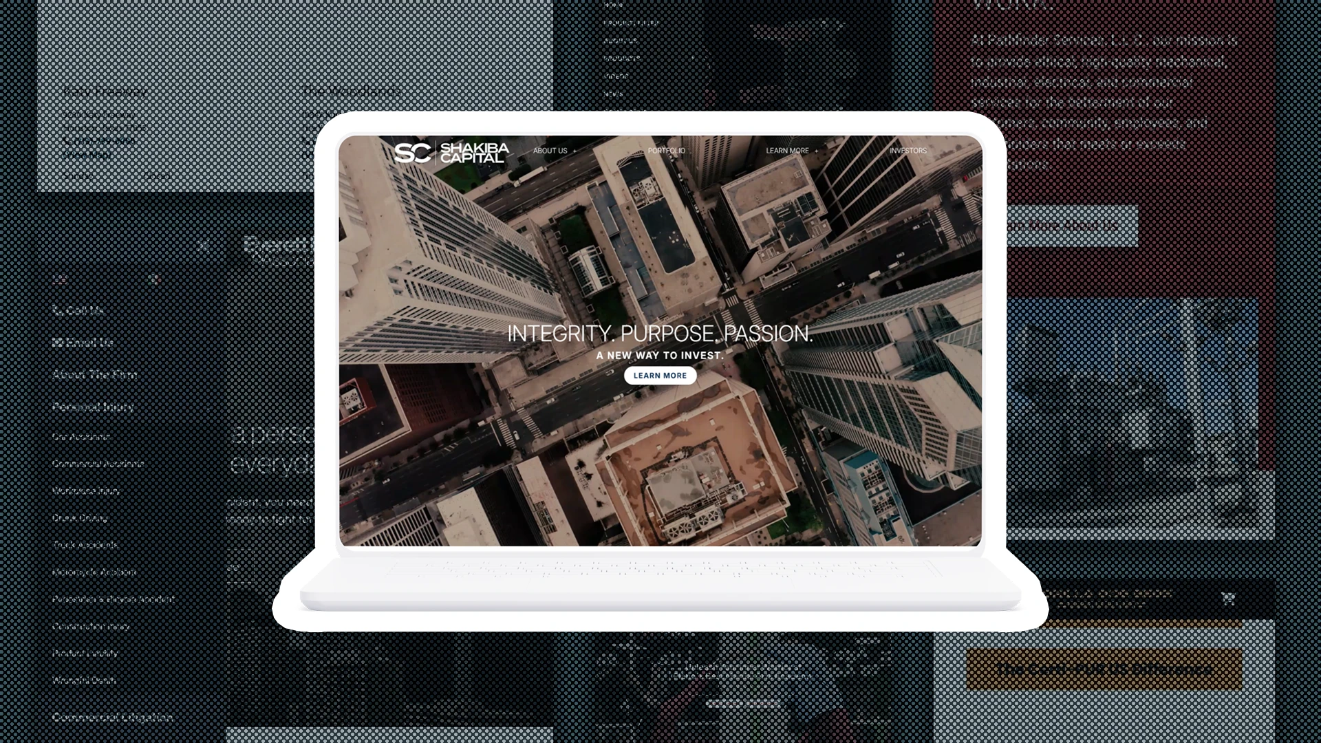 image of computer preview of website